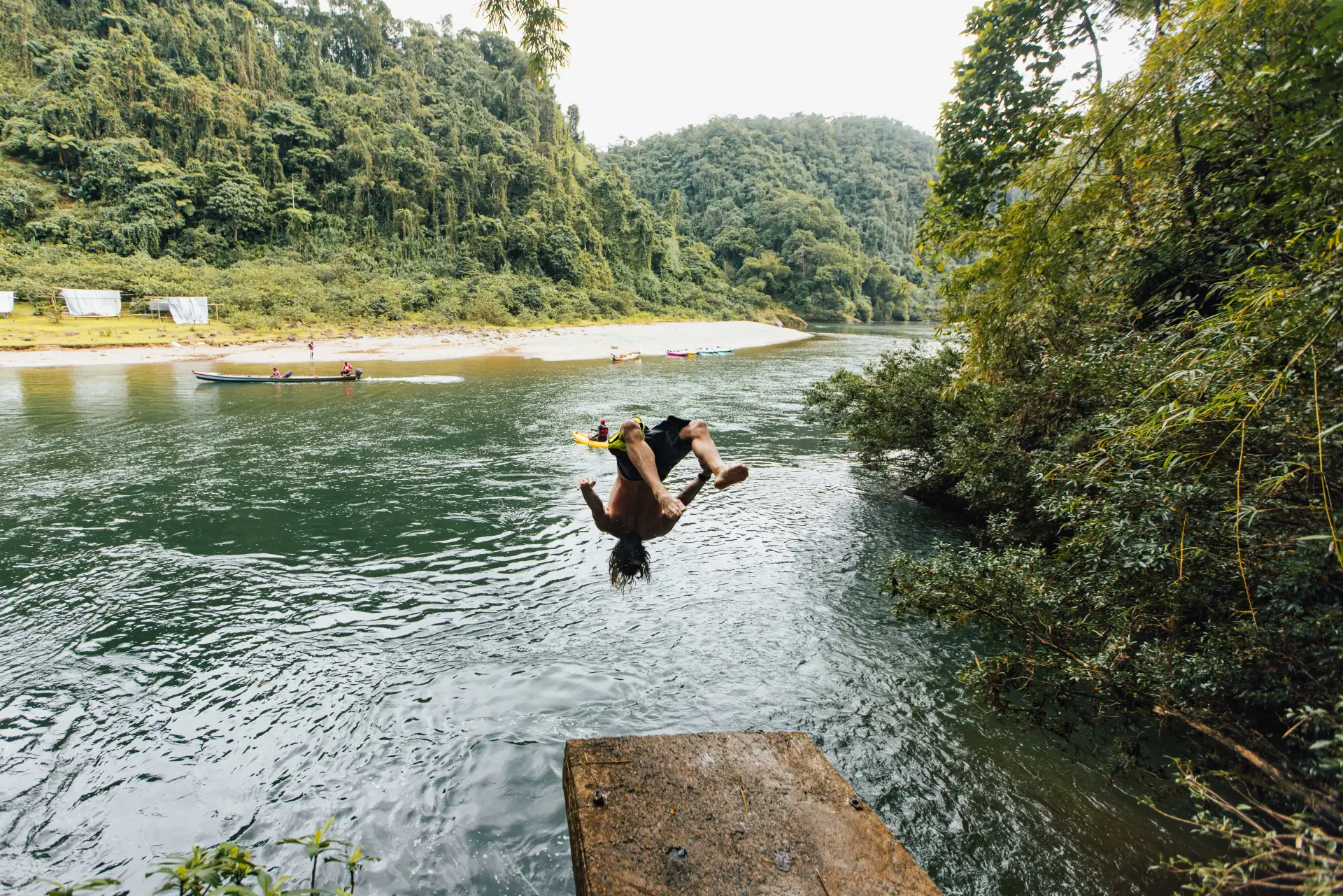Kayaking Fiji river adventure